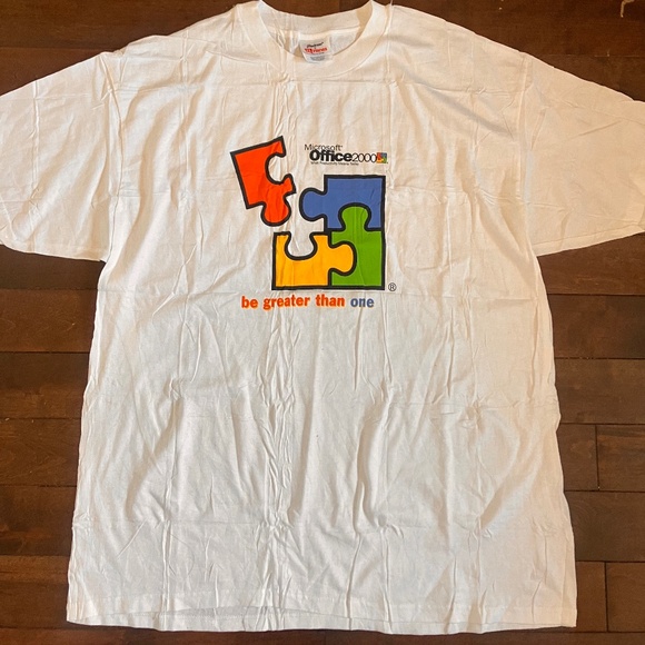 2000 rare Microsoft vintage shirt 90s hanes dead stock - Picture 1 of 4